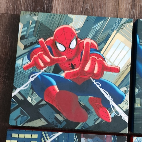 🕷️🖼️ Spider-Man Comic Art Panel Set – 4-Piece Wall Decor – 12”x12” Each Marvel - Picture 5 of 15